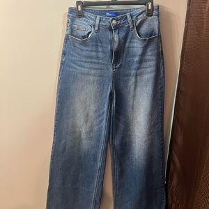 High-Rise Blue Wide-Leg Women's Jeans
